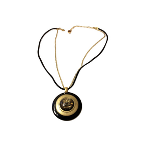 Liz & Co. Round Tiger Eye Pendant Cord & Chain Statement Necklace